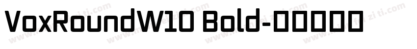 VoxRoundW10 Bold字体转换